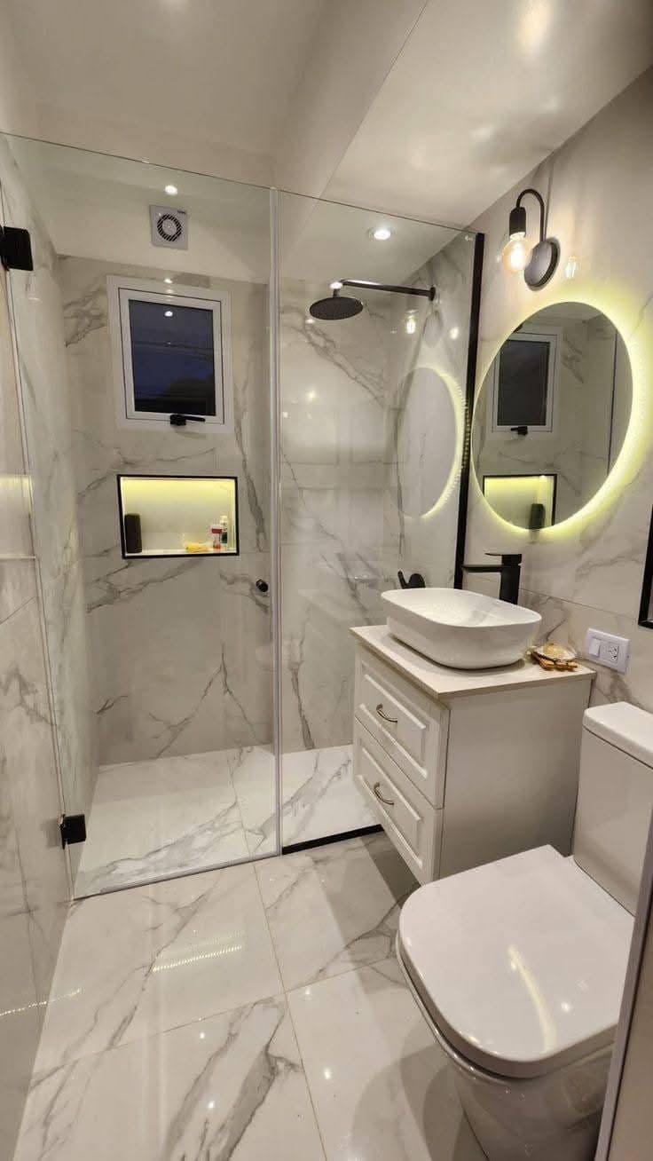 Salle de bain marbre Vincennes